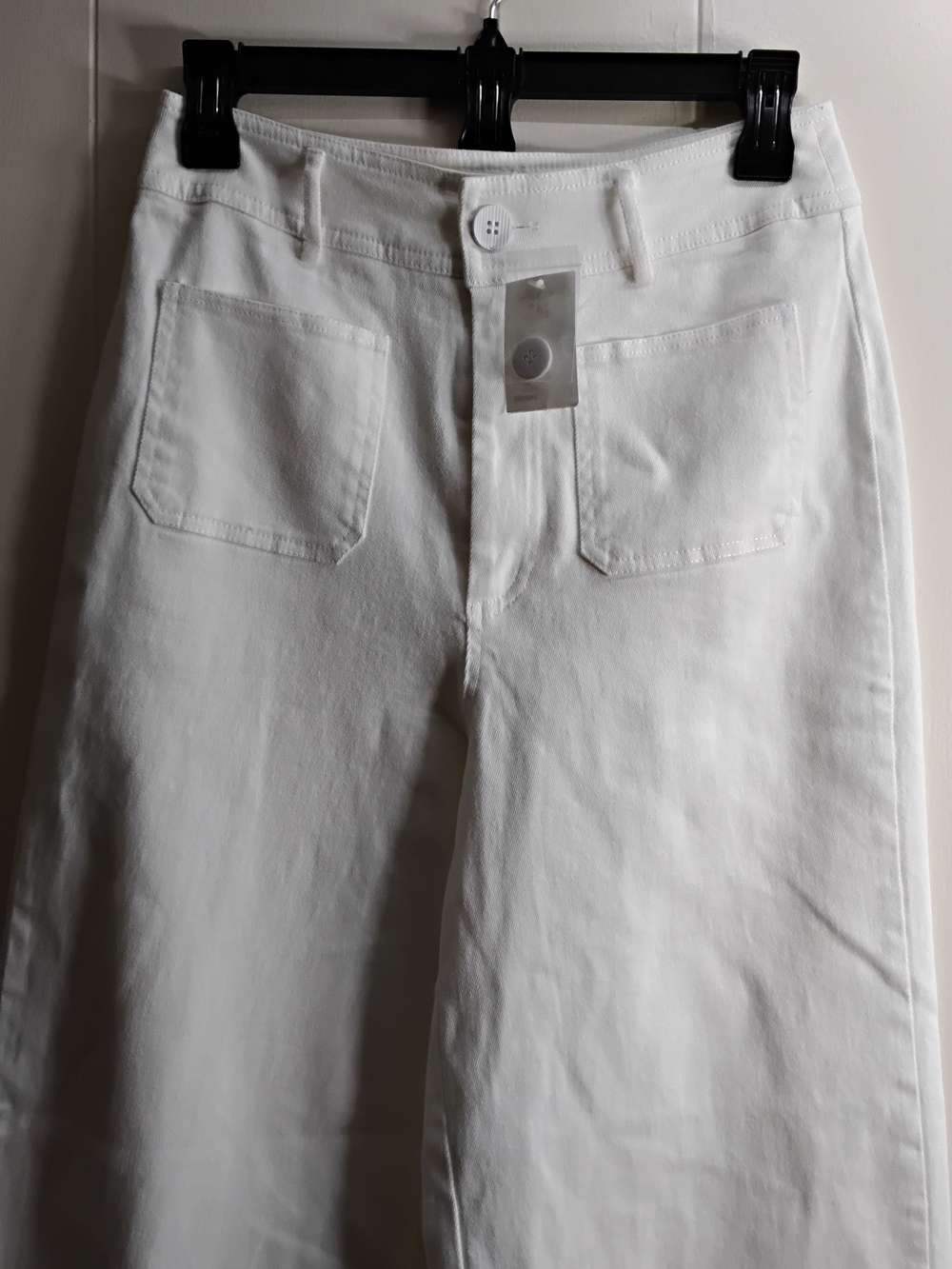 mittoshop White Wide-Leg Jeans - High-Rise Flare - Picture 2 of 5